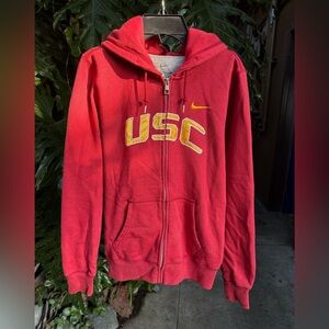 Nike + USC Full Zip Red Hoodie Sz Small
